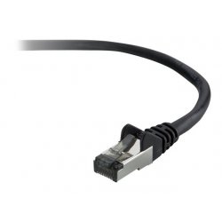 Patch Cable/Cat6 STP 1m black snagless
