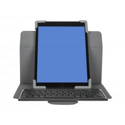 Targus Pro-Tek Universal - Teclado e pasta de folio - sem fios - Bluetooth 5.0 - QWERTY - Espanhol - preto teclado, preto caixa