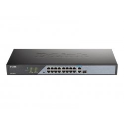 D-Link DSS 100E-18P - Interruptor - sem gestão - 16 x 10/100 (PoE) + 1 x 1000Base-T + 1 x Fast Ethernet/Gigabit SFP combinado -