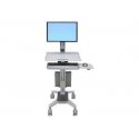 Ergotron WorkFit-C Single LD Sit-Stand Workstation - Carrinho - para ecrã LCD/equipamento PC - cinza - tamanho de tela: até 30"
