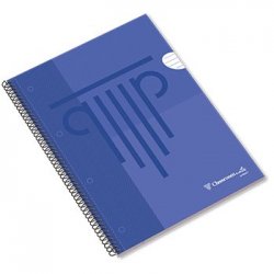 Caderno Espiral A4 Pautado PP Ambar Azul 1un