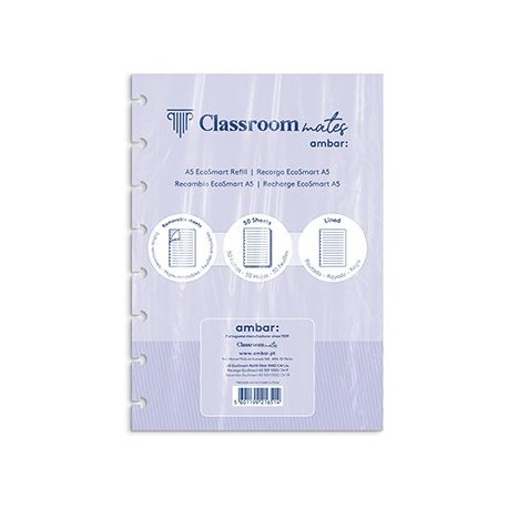 Recarga Caderno Inteligente Ambar EcoSmart A5 Pautado 50Fls