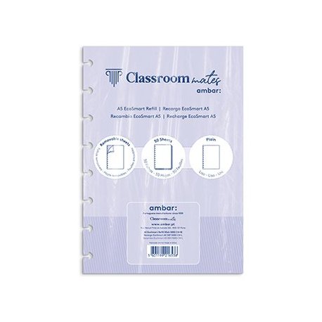 Recarga Caderno Inteligente Ambar EcoSmart A5 Liso 50Fls