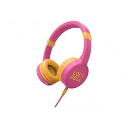 Lol&Roll Pop - Auscultadores supra-aurais com microfonoe - no ouvido - com cabo - macaco de 3,5 mm - rosa 451876