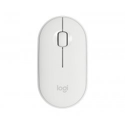 Logitech Pebble M350 - Rato - óptico - 3 botões - sem fios - Bluetooth, 2.4 GHz - receptor sem fio USB - branco sujo 910-005716