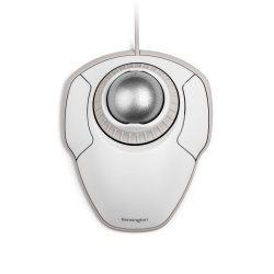 Kensington Orbit with Scroll Ring - Trackball - destros e canhotos - óptico - 2 botões - com cabo - USB - branco, prata K72500W