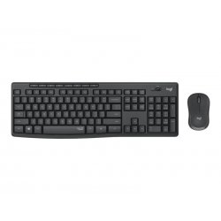 Logitech MK295 Silent - Conjunto de teclado e rato - sem fios - 2.4 GHz - Padrão internacional americano - grafite 920-009800