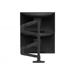 Ergotron LX - Kit de montagem (poste alto, braço de empilhamento duplo) - para 2 visores LCD - preto opaco - tamanho de tela: a