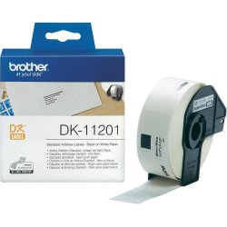 Etiquetas BROTHER Pré-cortadas Papel Térmico de direção Standart - 400 unid. 29x90mm DK11201
