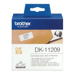 Brother DK-11209 - Preto em branco - 800) etiquetas de endereços - para Brother QL-1050, 1060, 1110, 500, 550, 560, 570, 580, 6