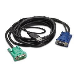 APC - Cabo de teclado / vídeo / rato (KVM) - USB, HD-15 (VGA) (M) para HD-15 (VGA) (M) - 1.83 m - - para P/N: AP5201, AP5202, A