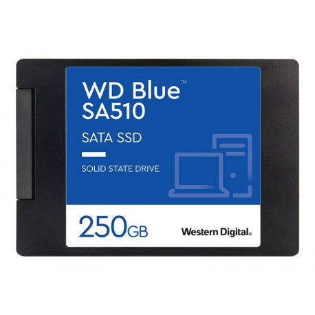 WD Blue SA510 WDS250G3B0A - SSD - 250 GB - interna - 2.5" - SATA 6Gb/s - azul WDS250G3B0A