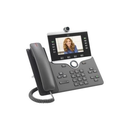 Cisco IP Phone 8845 - Videofone IP - com câmara digital, interface Bluetooth - SIP, SDP - 5 linhas - carvão vegetal CP-8845-K9