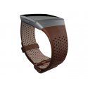 Fitbit Perforated Leather Band - Bracelete de relógio para relógio inteligente - Pequeno - azul noite - para Fitbit Ionic FB164