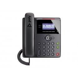 Poly Edge B10 - Telefone VoIP com identificação do chamador/chamada em espera - 5 vias capacidade de chamada - SIP, SDP - 8 lin
