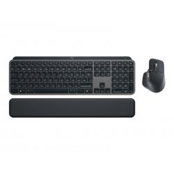 Logitech MX Keys S Combo - Conjunto de teclado e rato - retroiluminação - sem fios - Bluetooth LE - QWERTY - Português - interr