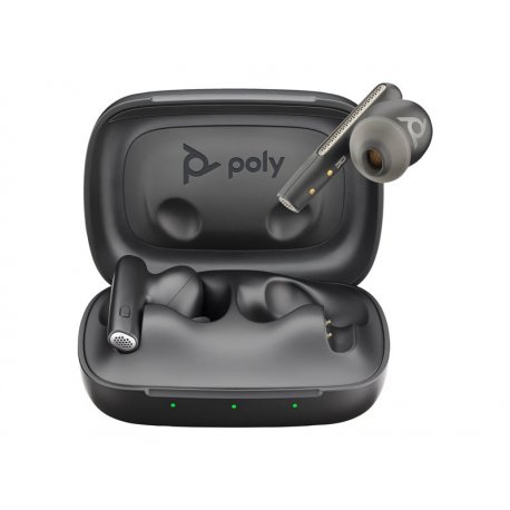 Poly Voyager Free 60 UC - Auscultadores sem fios com microfonoe - intra-auricular - bluetooth - cancelamento de ruído activo - 