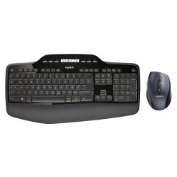 Logitech Wireless Desktop MK710 - Conjunto de teclado e rato - sem fios - 2.4 GHz - Suíço 920-002438