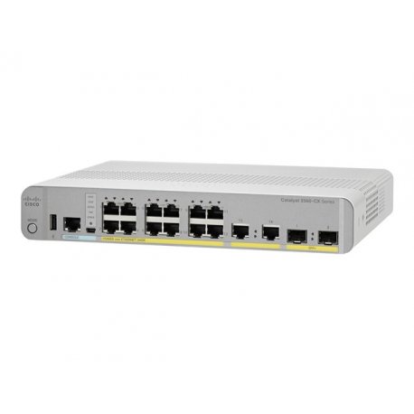 Cisco Catalyst 3560CX-12PD-S - Interruptor - Administrado - 12 x 10/100/1000 (PoE+) + 2 x combo SFP+ - desktop, montável em tri