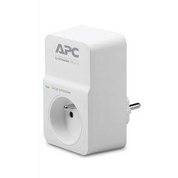 APC SurgeArrest Essential - Protector contra picos de corrente - AC 230 V - conectores de saída: 1 - França - branco PM1W-FR