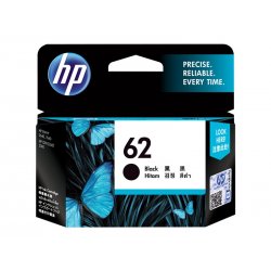 HP 62 - Preto - original - tinteiro - para ENVY 55XX, 56XX, 76XX, Officejet 200, 250, 57XX, 8040 C2P04AEABE