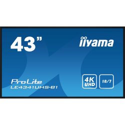 iiyama ProLite LE4341UHS-B1 - 43" Classe Diagonal (42.5" visível) ecrã LCD com luz de fundo LED - sinalização digital - 4K UHD 