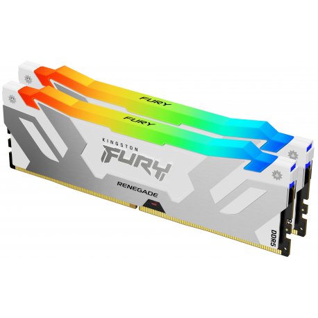 Kingston FURY Renegade RGB - DDR5 - kit - 32 GB: 2 x 16 GB - DIMM 288-pin - 6400 MHz / PC5-51200 - CL32 - 1.4 V - unbuffered - 