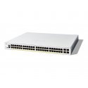 Cisco Catalyst 1200-48T-4X - Interruptor - L3 - inteligente - 48 x 10/100/1000Base-T + 4 x 10 Gigabit SFP+ - montável em trilho