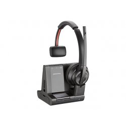 Poly Savi 8210 Office - Savi 8200 series - auscultadores - no ouvido - DECT / Bluetooth - sem fios - preto - Certificação Zoom 
