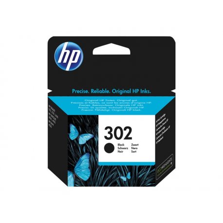 HP 302 - 3.5 ml - preto - original - tinteiro - para Deskjet 11XX, 21XX, 36XX, Envy 451X, 452X, Officejet 38XX, 46XX, 52XX F6U6