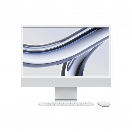 Apple iMac 24P Retina 4.5K - Apple M3 8-core CPU/8-core GPU, 8GB, 256GB SSD - Silver MQR93PO/A