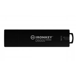 Kingston IronKey D500SM - Drive flash USB - encriptado - 16 GB - USB 3.2 Gen 1 - Compatível com TAA IKD500SM/16GB