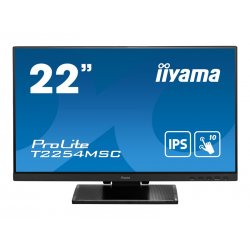 iiyama ProLite T2254MSC-B1AG - Monitor LED - 22" (21.5" visível) - ecrã de toque - 1920 x 1080 Full HD (1080p) @ 60 Hz - IPS - 