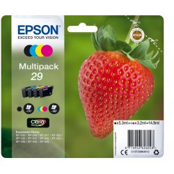 Tinteiro EPSON 29 Multipack 4 Cores - Expression Home XP -2xx/3xx/4xx C13T29864012