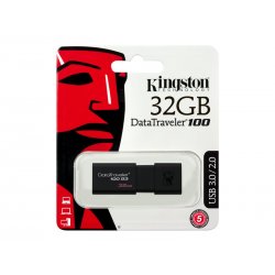 Kingston DataTraveler 100 G3 - Drive flash USB - 32 GB - USB 3.0 - preto