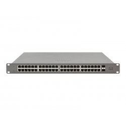 Cisco Meraki Go GS110-48 - Interruptor - Administrado - 48 x 10/100/1000 + 2 x SFP (mini-GBIC) (uplink) - desktop, montável em 