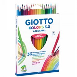 Lápis Cor Aguarelável 36un Cx Cartão Giotto Colors 3.0 160277300