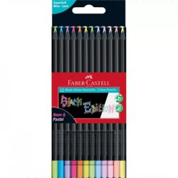 Lápis Cor 12un Cx Cartão Faber-Castell Black Edition 18cm 1602006