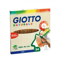 Lápis Cor 24un Cx Cartão Giotto Natural 18cm 160211300