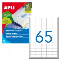 Etiquetas 038x021,2mm 100Fls 01283 Apli 6500un APL01283