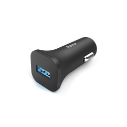 Carregador Isqueiro Auto USB-A 6W Preto HAM201634