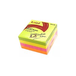 Bloco Notas Aderentes 075x075mm Eagle Neon Cubo 400 Folhas 1621056