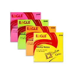 Bloco Notas Aderentes 075x075mm Eagle Neon 100 Folhas 1621055