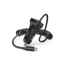 Carregador Isqueiro Auto USB-C 12W 1m Preto HAM201609