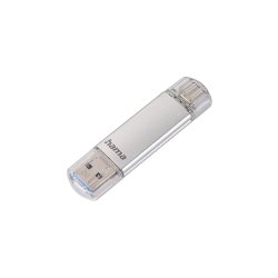Pen Drive USB-C+ USB-A 3.1/3.0 64GB Hama C-Laeta Prata HAM124163