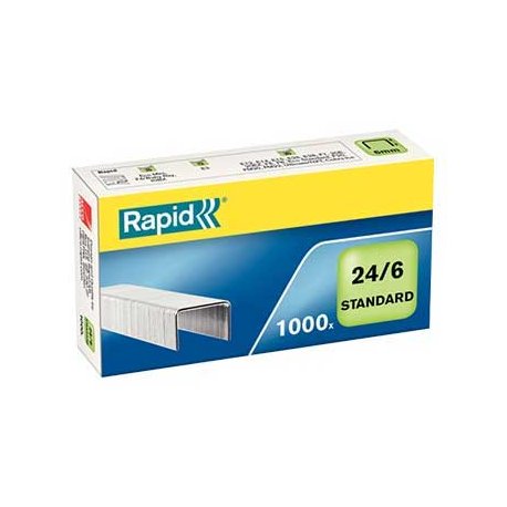 Agrafos 24/6 Rapid (2/20 Folhas) Cx1000un 1551011