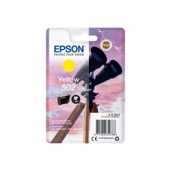 Epson 502 - 3.3 ml - amarelo - original - blister com RF/alarme acústico - tinteiro - para Expression Home XP-5100, XP-5150, Wo