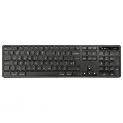Targus EcoSmart - Teclado - full size - antimicrobiana - sem fios - Bluetooth 5.0, 2.4 GHz - AZERTY - Francês - preto AKB873FR
