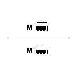 Belkin - Cabo patch - RJ-45 (M) para RJ-45 (M) - 1 m - CAT 6 - sem nós A3L981BT01MBKHS