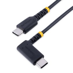 StarTech.com 6ft (2m) USB C Charging Cable Right Angle, 60W PD 3A, Heavy Duty Fast Charge USB-C Cable, USB 2.0 Type-C, Durable 